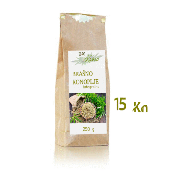 brašno konoplje 250 g vrećica-600x600 Integralno brašno od konoplje  250 g